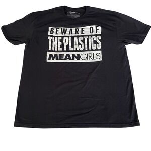 Mean Girls Beware Of The Plastics Graphic T-Shirt Black XL Movie Tee
